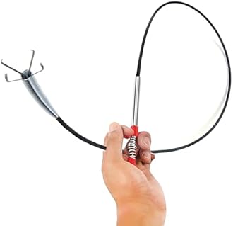 Drain Snake, Drain Clog Remover - Gutter Cleaning Tools Drain Cleaner for Toilet Sewer Shower Kitchen Bathroom Tub Clogged Drains Opener Cleaning Tool, Flexible Grabber Claw Pick Up Reacher (35 inch)