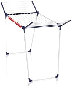 Leifheit Pegasus 180 Solid Folding Clothes Airer with Wings for Long Clothes, St...