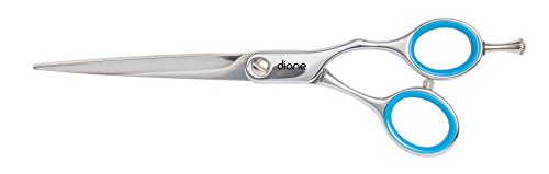 Diane Snapdragon 6.25" Hair Cutting Shears for Wet and Dry Hair, Polished Silver Japanese Steel Scissors with Semi-Convex Blade