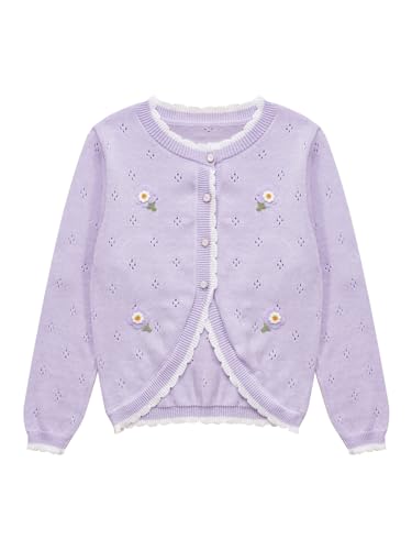 Kids Girls Cute Flower Long Sleeve Knit Bolero Cardigan Shrug Jacket Cover Up Sweater Tops Knitwear Outerwear4