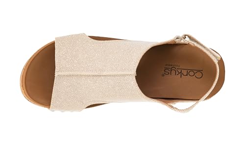 Image of Corkys Footwear Volta Wedge - Chic Elegance Meets All-Year Comfort with a 2-Inch Cork Heel and Marshmallow Insole for Stylish Everyday Wear and All-Day Comfort