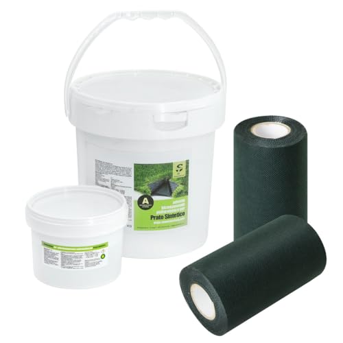 STI Banda di Giunzione + Colla Bicomponente per Prato Sintetico Banda 2x 20cmx10mt + 5kg colla