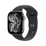 Apple Watch Series 11 [GPS 46mm] Smartwatch with Jet Black Aluminum Case with Black Sport Band - M/L. Sleep Score, Fitness Tracker, Health Monitoring, Always-On Display, Water Resistant