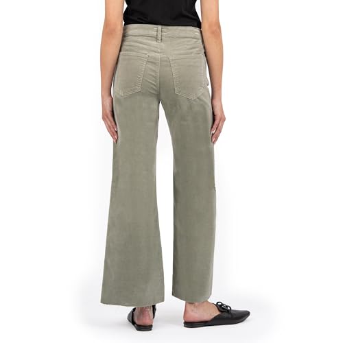 KUT from the Kloth Women's Meg High Rise Fab Ab Wide Leg Raw Hem-Long Inseam2
