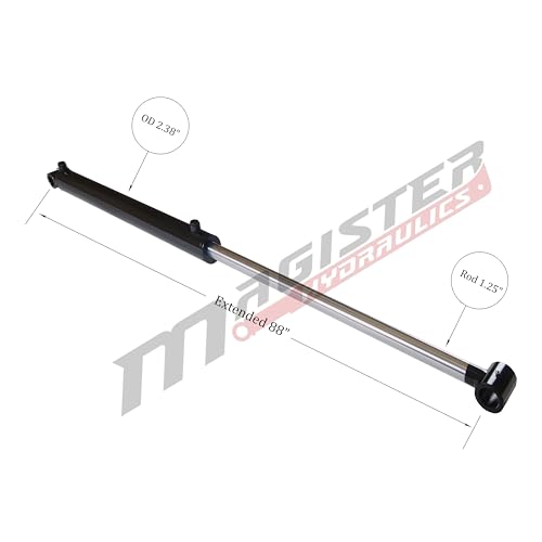 Image of Magister Hydraulic Cylinder 2 inch Bore x 40 inch Stroke, Welded Hydraulic Ram with Cross Tube Ends, Double Acting Hydraulic Piston 3500 PSI (WCT 2x40)