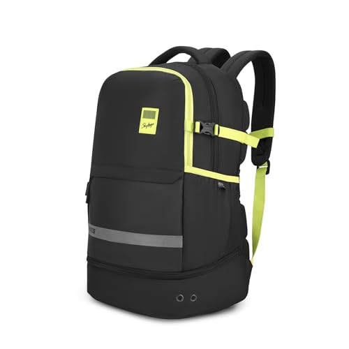 Image of Skybags Basecamp 17 Inch Compatible Laptop Backpack 40L | 3 Compartments with Quick-Access Front Pocket & Rain Cover | Tablet Sleeve & Side Bottle Pocket | Office & Travel Backpack for Men & Women