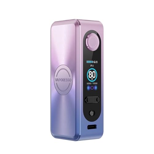 Vapo'resso GEN SE Box Mod Vape 80 W Batería 18650 (no incluida) Bloqueo un botón Modo F(t) / PULSE/ECO/VV AXON CHIP Cigarrillo Electrónico DTL Original (Púrpura Degradado) - No Nicotine