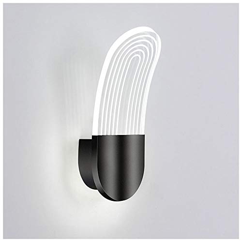 Wyxy Aplique de pared LED simple 12 W blanco neutro 4000 K 900 lm aplique de pared moderno de acrílico luces de pared para interiores luces nocturnas perfecto para salón, dormitorio pasillo