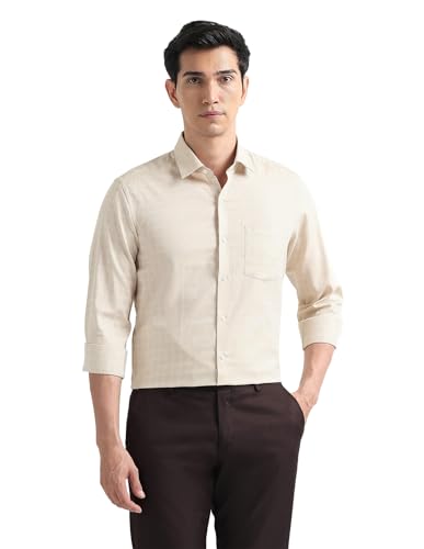 Image of Arrow Checked Slim Fit Mens Formal Shirt - Cotton, Breathable & Comfortable, Full Sleeves Shirts for Men