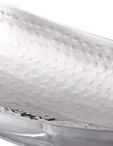 Elegance Hammered Oval Centerpiece Bowl, 17" x 9", Silver