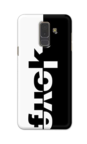 Image of PRINTFIDAA One Words Fukc Love Creative Art Innovative Wonderfull Printed Designer Hard Case for Samsung Galaxy A6 Plus (2018) (6.0 inch) / Samsung J8 (2018), J810F / DS Back Cover -(e) RPM1003