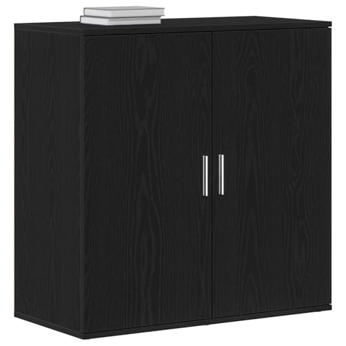 Aparador de roble negro estrecho de 38 cm para solucionar pasillos 4