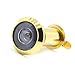 Door Viewer 2 Pcs Brass 200 Degree Door Viewer Wide Angle Peephole Security Hidden Adjustable Glass Lens with Cover for Hardware Tool(Gold)