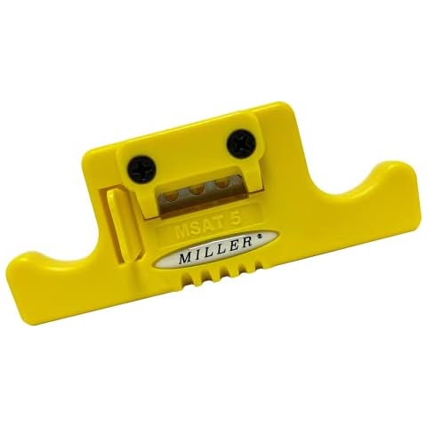 Miller MSAT 5 Wire Stripper for Working Technicians, Electricians, and Installers, Safe Cable Splicing Tool, 1.36 Ounce Easily Portable Wire Stripper Cover