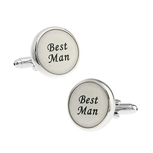 Mancuernillas redondas plateadas para hombre KnBoB