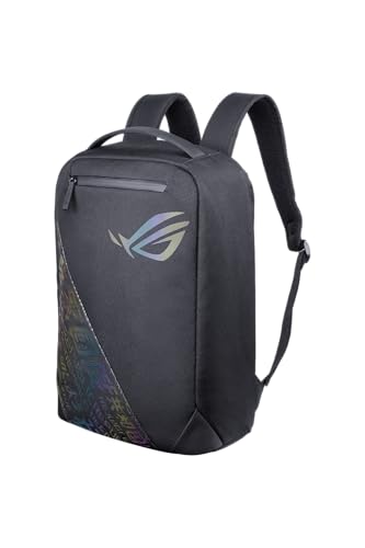 ASUS ROG Gaming Backpack BP1501G Holographic Edition | Laptop Rucksack für Gaming Laptops bis zu 18 Zoll | 18L Volumen | wasserabweisend | robust und leicht | Black Holographic