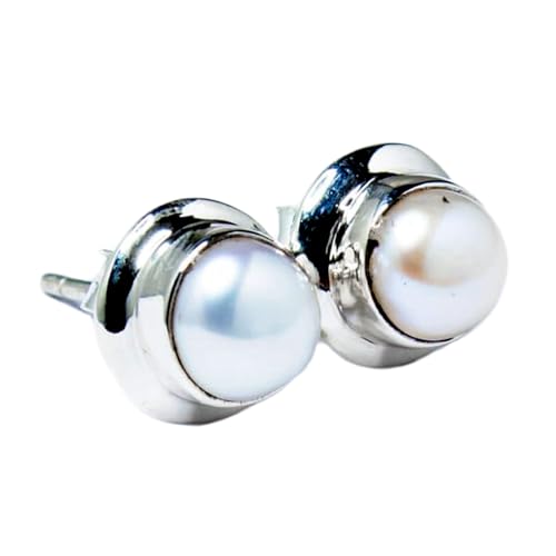 Boucle d'oreille perle rare 9mm et argent 925 minimaliste LK_VSTD_0743