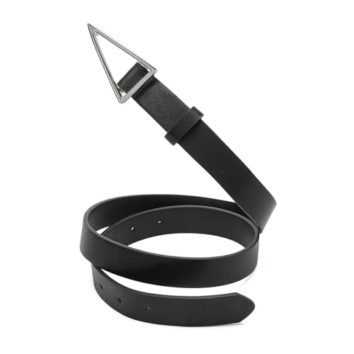 Women Belts for Jeans Dress Skinny Waist Belt with Gold Triangle Buckle Width Thin Belts for Ladies3