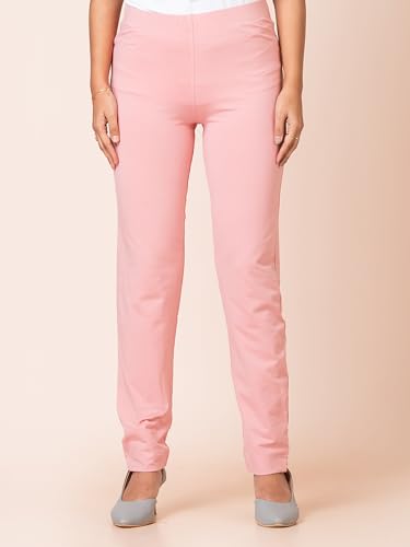 Image of Ruby Cotton Lyrcra Blend Copper Collection Straight Pants | Perfect Blend of Style and Comfort | Professional and Casual Wear #1