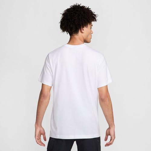 Nike Camiseta para Hombre Sw Air Graphic, Blanco/Negro, L