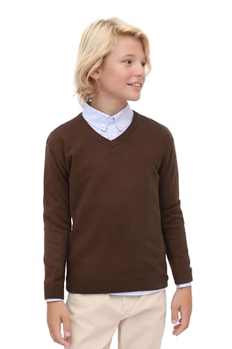 Amazon.com: Lilax Toddler and Little Boys Sweater, V-Neck Knit