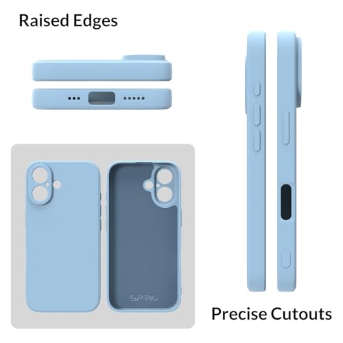 Image of SPRIG Compatible with iPhone 16 Premium FlexTone (TPU) Back Cover Drop Tested Shock Proof Mobile Case for Men, Women, Boys and Girls with Camera Protection (Blue)