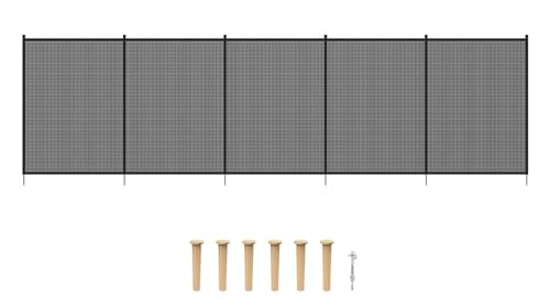 POOL FELLOWS Recinzione di sicurezza rimovibile per piscina, 1,23 m x 4,58 m, barriera per bambini e animali domestici, recinzione temporanea per piscina in rete, per piscine interrate, sezione di