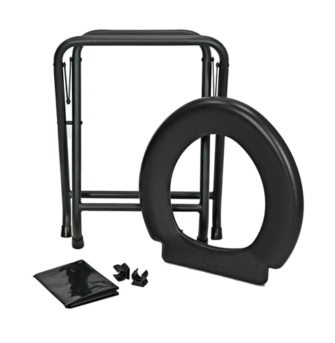 Klapptoilette 24ocean Mobile Set Schwarz für Camping und Outdoor