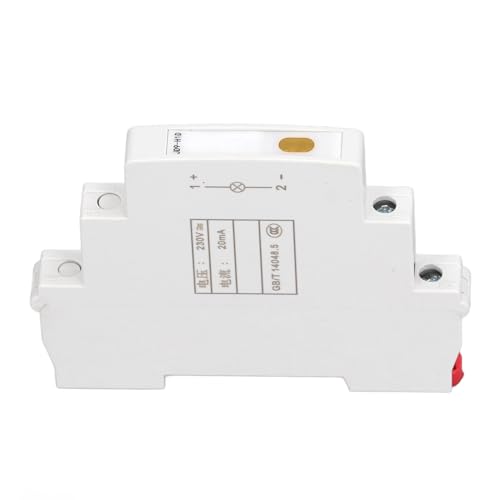 Indicador de Montaje en Riel DIN Ouitble JD9-H1D Luz Indicadora de Riel LED CA CC 20 MA para Indicar Señal de Telecomunicaciones, Electricidad, etc. (Amarillo)