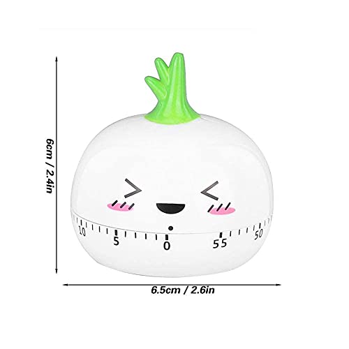 Egg Timer,Mechanical Kitchen Timer,Cartoon Lovely Onion Kitchen Timer,Kitchen Cooking Timers Mechanical Countdown Timer Alarm Clock for Baking, Cooking and Learning - Image 4