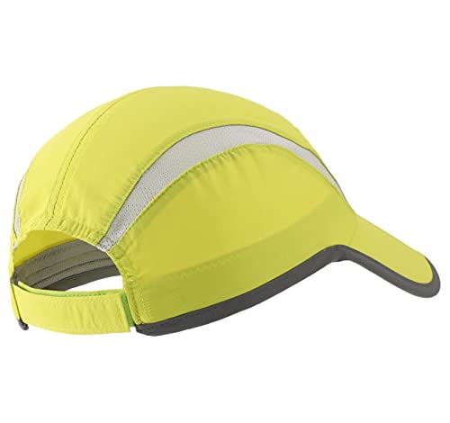 Connectyle Foldable Mesh Sun Cap Outdoor Sports Hat Breathable Sun Runner Cap With Reflective Trim Light Green #TOP4