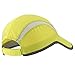Connectyle Foldable Mesh Sun Cap Outdoor Sports Hat Breathable Sun Runner Cap with Reflective Trim Yellow Green