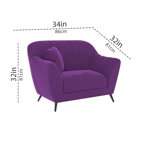 Image of Atticus 3+1+1 Seater Sofa Set for Living Room (Purple Colour) Premium Fabric Sofa