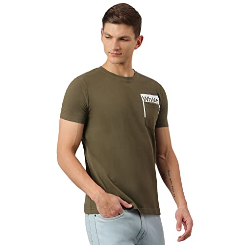 Image of Thomas Scott Men's | Solid | Half Sleeve | Slim Fit | 100% Cotton | Round Neck | Casual Tshirt