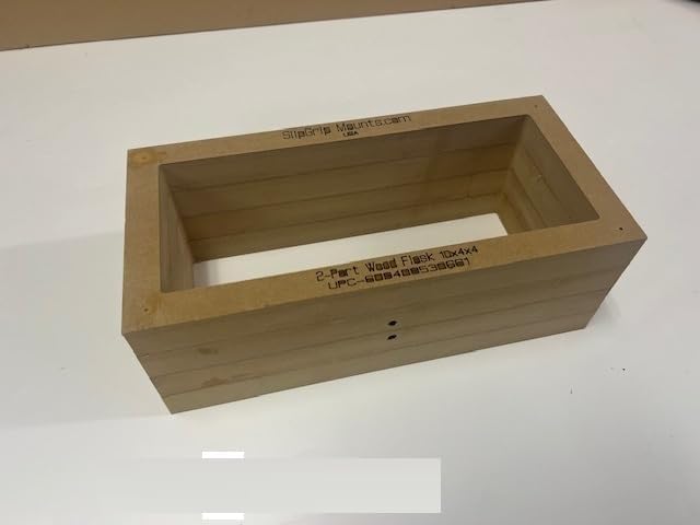 2-Part Foundry Wood Flask Mold for Sand Casting Jewelry Or Craft Making Tool 10" X 4X4