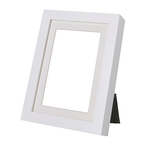 RIBBA Frame, White, Size 13x18 cm, The mount enhances the picture and makes framing easy.