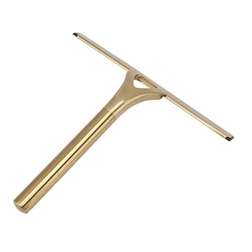 Image of Stainless Steel Squeegee Bathroom Handle Glass Household Glassware Glass Cleaner Glass Brush for Window Cleaning Artifact Scraping Tools Gold Kit Shower Squeegees