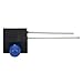 100Pcs LED Shade Diode Light Kit, 3mm LED Holder Lampshade 90 Degree Bend with Light Industrial Control Components(Blue)