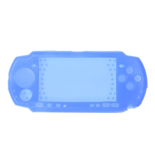 Junlinto, Etui en Silicone Souple pour Housse de Protection corporelle pour Console PSP 2000 3000, Bleu
