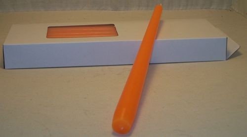 Box of 12 Orange Taper Candles - 12 Inch Candles