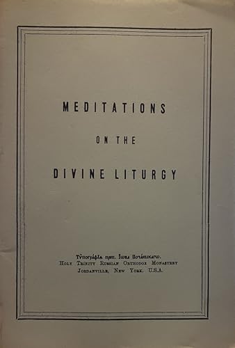 Meditations on the Divine Liturgy 0317303007 Book Cover