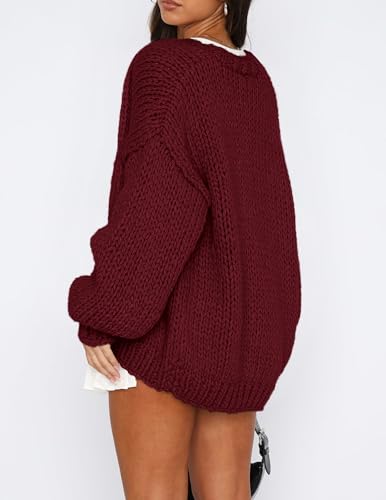 PRETTYGARDEN Cardigan Sweaters for Women Trendy Fall Fashion 2025 Long Sleeve Chunky Knit Cardigans Winter Clothing Outfits