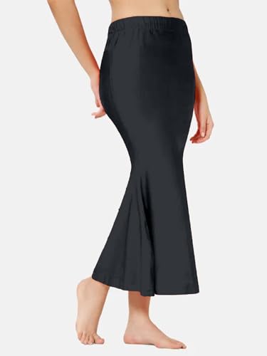 Image of Selvia Women's Lycra Blend Solid Elastic Side Slit Straight Saree Shapewear Petticoat || Saree Shapewear for Women|| Saree Petticoat for Women