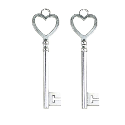 Makhry 30pcs Wedding Party Favor Heart Shape Retro Skeleton Keys