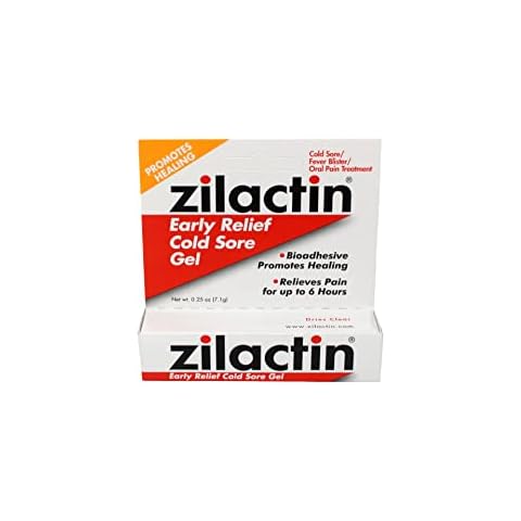 Zilactin Cold Sore Gel, Medicated Gel - 0.25 OzGel by Zilactin Cover