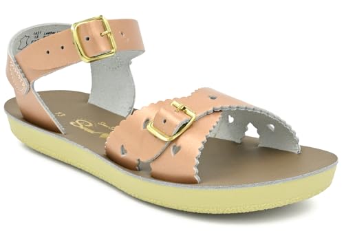 Salt Water Sandals Sun-San Sweetheart, Rose Gold, Size Toddler 5