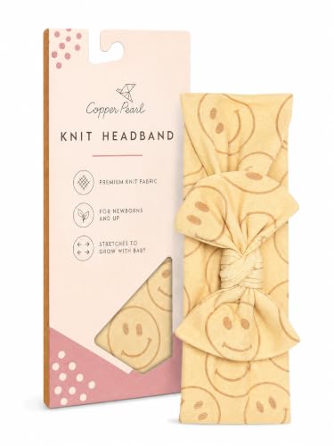 Copper Pearl Baby Bows: Soft and Stretchy Headbands for Baby Girls, Newborn and Toddler Hair Bows and Accessories, Stylish Bow Headband, Vance