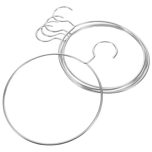 Veemoon Organizador de Bufandas Metálico Redondo para Armario Soporte Giratorio de 5 Perchas Plateado Colgador Multifuncional para Cinturones y Bolsos Almacenamiento Versátil para Ropa