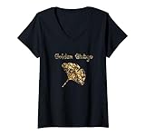 Mujer Hoja de ginkgo - Gingko Madre Regalo Ginkgo Biloba Hoja Camiseta Cuello V