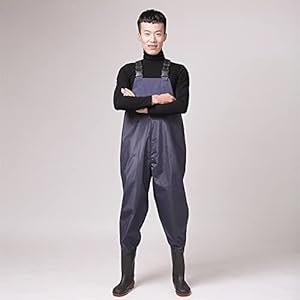 Unisex volwassen borst steltlopers waterdichte mannen taille steltlopers met laarzen, lichtgewicht vissen jacht overalls steltlopers voor mannen en vrouwen